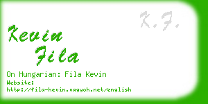 kevin fila business card